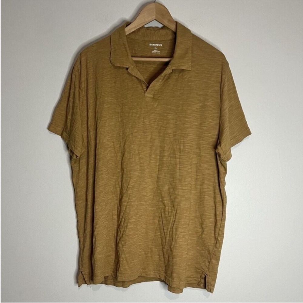 Bonobos Mustard Chambray Lightweight Cotton Polo XL